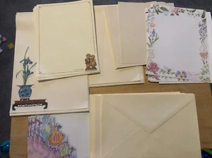 Mixed Lot of Vintage Stationery ~ Linen, Iris, Hummel, Pansy Sheets, Envelopes - Picture 1 of 16
