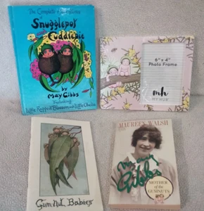 Gum-Nut Babies, Snugglepot & Cuddlepie, Book & Photo Frame Bundle. May Gibbs - Picture 1 of 11