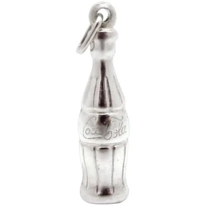 Ciondolo vintage in argento sterling bottiglia di soda Coca-Cola anni 70 - Foto 1 di 5
