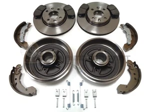 REAR 2 BRAKE DRUMS SHOES FITTING KIT & FRONT DISCS & PADS FOR NISSAN MICRA K12 - Picture 1 of 1