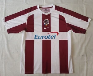 MAGLIA CALCIO NIKE VINTAGE FOOTBALL SHIRT SPARTA PRAHA 2005/06 AWAY EUROTEL - Foto 1 di 11