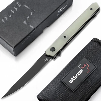 BÖKER BOKER PLUS® Kwaiken Air Mini G10 Jade Pocket Knife 3.07" Blade VG-10 - 01BO331