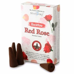 Red Rose Backflow Incense Cones 12 pack Multibuy Offer - Picture 1 of 1