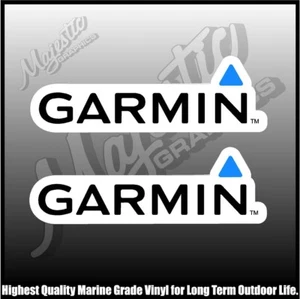 GARMIN - 250mm x 80mm - PAIR - BOAT DECALS / STICKERS - Picture 1 of 1