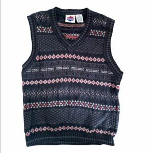 New Legends Vintage 80's 90's Knit Kids V-neck Sweater Vest Boys 5/6 - Picture 1 of 2