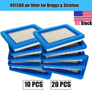 10/20Pcs Air Filter Lawn Mower Filters For B &Stratton 491588 491588s 399959 H/P - Picture 1 of 9