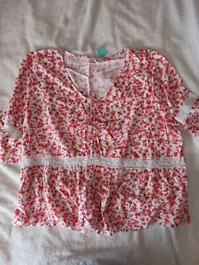 Maurices Floral-Front Tie Blouse-- Women’s Size 3X NWT