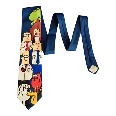 Галстук галстук синий Dilbert & Gang полиэстер комиксы Scott Adams - Изображение 1 из 4