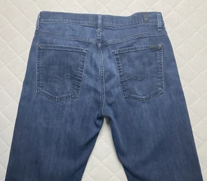 Seven For All Mankind Jeans Men 32 X 32 Standard Luxe Performance Blue Straight - Picture 1 of 12