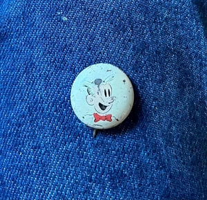 1945-47 Kellog's Pep Cartoon Pinback Dagwood 13/16" Litho Advertising - Photo 1/2