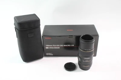 Sigma 105mm F/2.8 EX DG Macro OS Autofocus Camera Lens Working w/ Original Box - Image 1 of 4