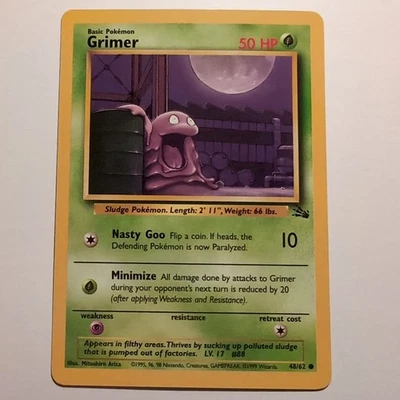 Grimer - Pokemon TCG Karte - Fossil - 48/62 - 1999 - English - Bild 1 von 2