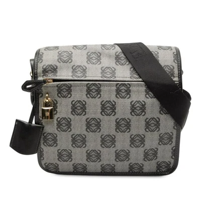 LOEWE Anagram Crossbody Shoulder Bag in Gray and Black Canvas for Women GZl1dnjy - Image 1 of 4