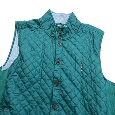 Chaleco Natural Fairway & Greene Hombres XL Verde Dormie Club Edredón Cachemira Lana Forrado Foto 1 de 4