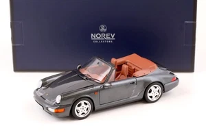 Norev 187331 Porsche 911 Carrera 2 964 Cabrio 1990 grau metallic 1:18 Modellauto - Picture 1 of 5