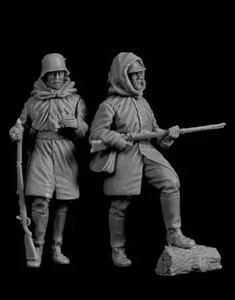 1/35 2pcs Resin Model Kit German Soldiers Snipers WW1 Unpainted - Picture 1 of 1