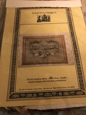 Told in a Garden Cross Stitch Pattern ~ Voice Of The Shepherd - Image 1 of 2