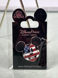 Disney Mickey Mouse Pin American Flag Face Disney Parks Trading Pin Patriotic - Picture 1 of 3