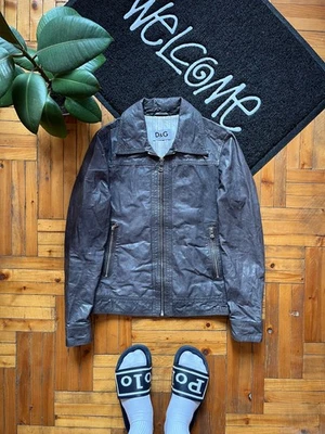 Chaqueta Auténtica De Colección Dolce&Gabbana DG Piel de Cabra 100% Cuero Talla S Para Hombre Foto 1 de 4