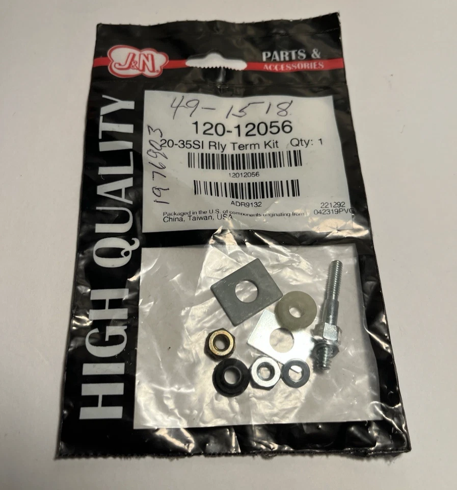 J&N 120-12056 Relay Terminal Kit For Delco Alternators Caterpillar Cummins Ford - Image 1 of 1