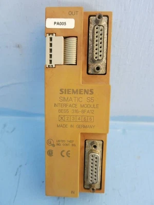 Siemens 6ES5 316-8FA12 Interface Module Simatic S5 PLC Simadyn D 6ES53168FA12 - Image 1 of 4