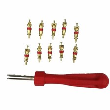 10pcs Tire Valve Cores with Car Bicycle Tyre Tire Valve Core Remover Repair Tool