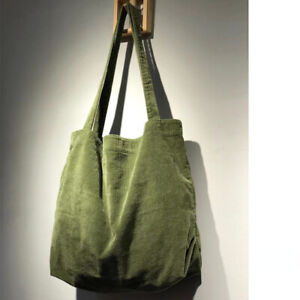 Vintage Style Women Corduroy Handbag Shoulder Bag Tote Handle Bag Casual Travel