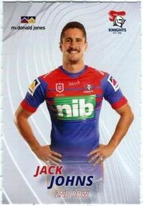 2021 NEWCASTLE KNIGHTS NRL Card JACK JOHNS - #11 of 32 - McDonald Jones - Picture 1 of 3