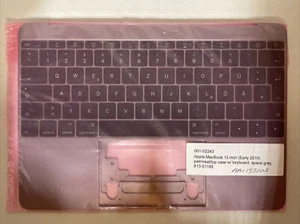 German Apple MacBook 12iEarly 2015 Top Case Keyboard Space Gray 661-02243 - Picture 1 of 2