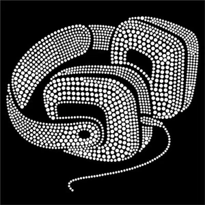Hot fix auriculares de música diamante-2 transferencia hierro caliente en motivo para camisetas bolsas - Imagen 1 de 1