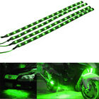 4x 11,7"*0,32" Super Green 15 SMD Flexible DEL 12V bandes lumineuses pour voiture/camion