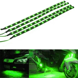4PCS Flexible Motorcycle Tail Light LED Strip Brake Stop Turn Signals - Picture 1 of 19