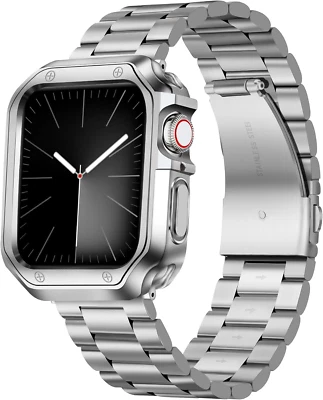 Cinturino in Metallo Compatibile Con Apple Watch 49Mm 46Mm 45Mm 44Mm 42Mm 41Mm 4 - Immagine 1 di 4