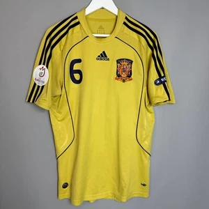 SPAIN NATIONAL  2008 2009 HOME FOOTBALL SHIRT SOCCER JERSEY ADIDAS #6 A. INIESTA - Picture 1 of 6