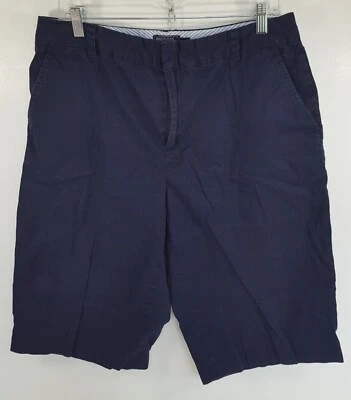 American Living Shorts Unisex Size 12 Dark Blue Chino Flat Front Cotton Zipper - Image 1 of 4