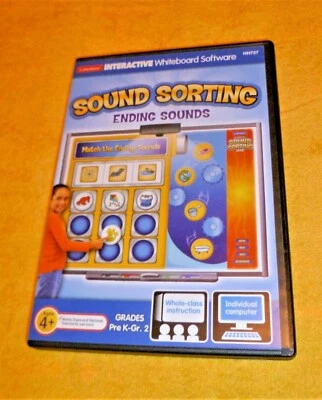 SOUND SORTING Ending Sounds CD Lakeshore Interactive Whiteboard Software Age 4up - Image 1 of 4