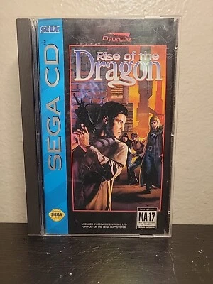 Rise of the Dragon Sega CD Game COMPLETE Disc + Case + Manual - Image 1 of 4