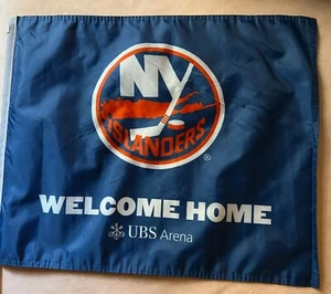 NY ISLANDERS BANDERA BANNER SGA BIENVENIDO A CASA NHL HOCKEY UBS TEMPORADA INAUGURAL 2021 - Imagen 1 de 9