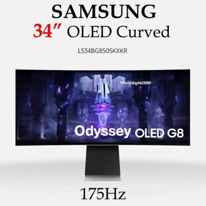 SAMSUNG Odyssey G8 OLED LS34BG850 G85SB 34" Ultra WQHD Curved 175Hz Smart Gaming
