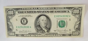 1981 One Hundred Dollar Bill $100, Federal Reserve Note, Serial # E02549092A - Picture 1 of 2