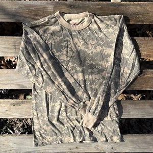 Camo Long Sleeve T-Shirt Tactical Military Crew Tee Undershirt Army Camouflage - Picture 1 of 4