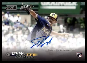 2023 Topps Stadium Club ETHAN PEQUEÑO AUTO SCBA-ES CERVECEROS RC - Imagen 1 de 2