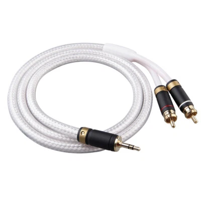 MPS RCA Cable HiFi Stereo 2RCA to 3.5mm Audio Cable AUX RCA Jack 3.5 Y Splitter - Image 1 of 4
