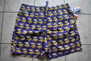 Vintage New W/Tags Apex One NFL Vikings Nylon All Over Print Shorts XL Football - Picture 1 of 4