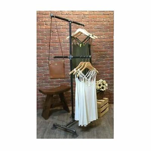 Industrial Pipe Clothes Rack Clothing Rack Garment Rack Clothing Storage SHOP - Picture 1 of 4