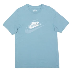 NIKE Air Mens T-Shirt Blue Crew Neck M - Picture 1 of 6