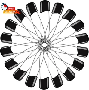 50 Pcs Diaper Pins, Plastic Head Safety Pin with Safe Locking Closures (Black) - Picture 1 of 12