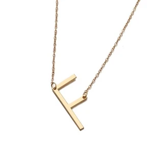 Letters Alloy Necklace F Alphabet Free Shipping - Picture 1 of 9