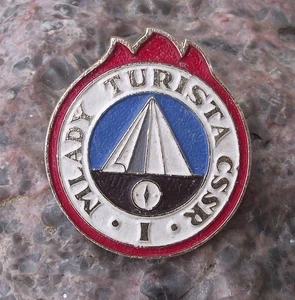 Young Tourist Grade 1 Czechoslovakia Youth Camping Pioneer Award Pin Badge - Picture 1 of 4