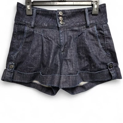 Hudson Scout Pleated Shorts Womens 29 Eternal Blue Dark Wash Denim Stretch - Image 1 of 4